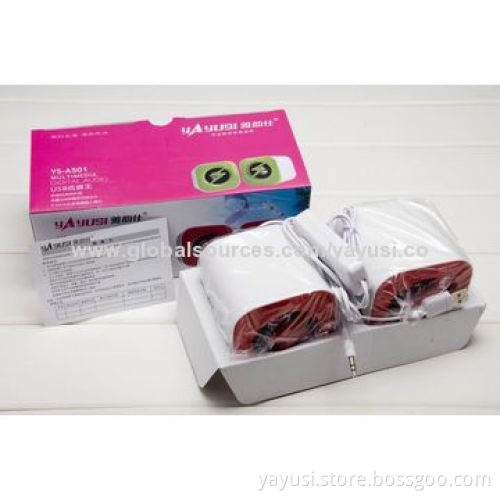 Square Soft Rubber Mini Speakers for Computer, Sized 80 x 80 x 80mm